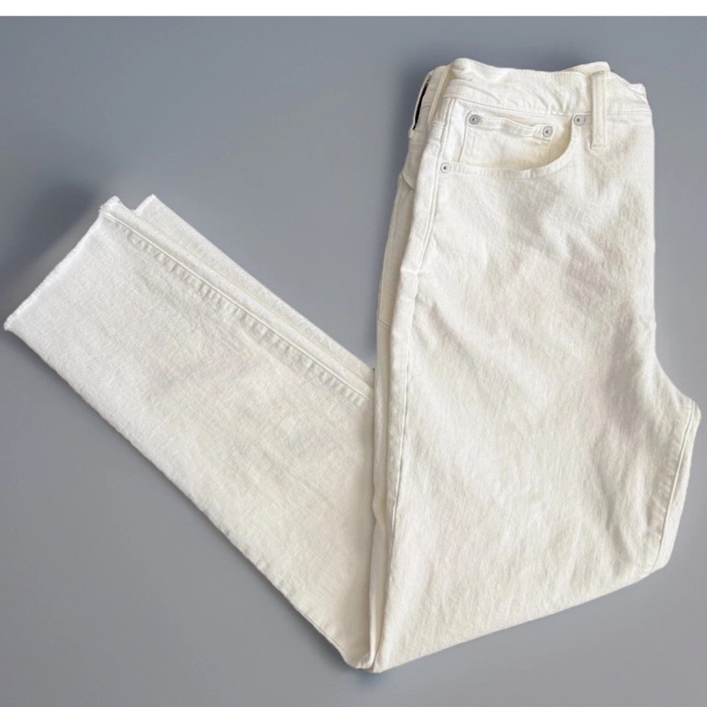 Madewell Straight Leg Jeans in Off-White/Cream